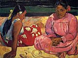 Paul Gauguin Two Women on Beach painting